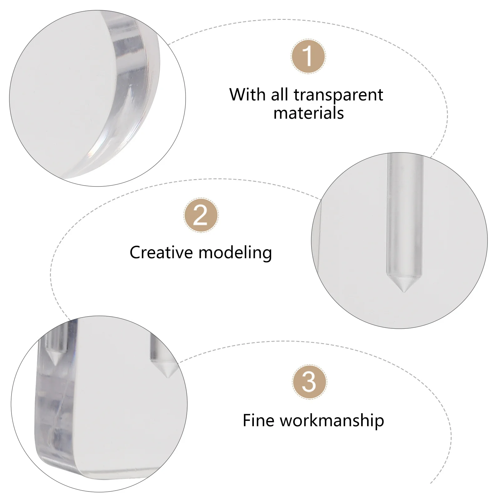 

1Pcs Transparent Acrylic Heart Shape Rose Display Base Stable Flower Holder Stand for Rose Flower Arrangement Base