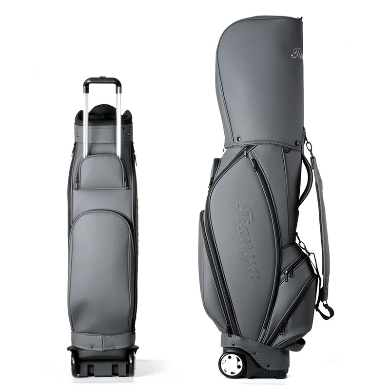 حقيبة جولف مقاومة للماء مع عجلات من النايلون المتين لحمل نادي الجولف تحمل 12-13 ناديًا