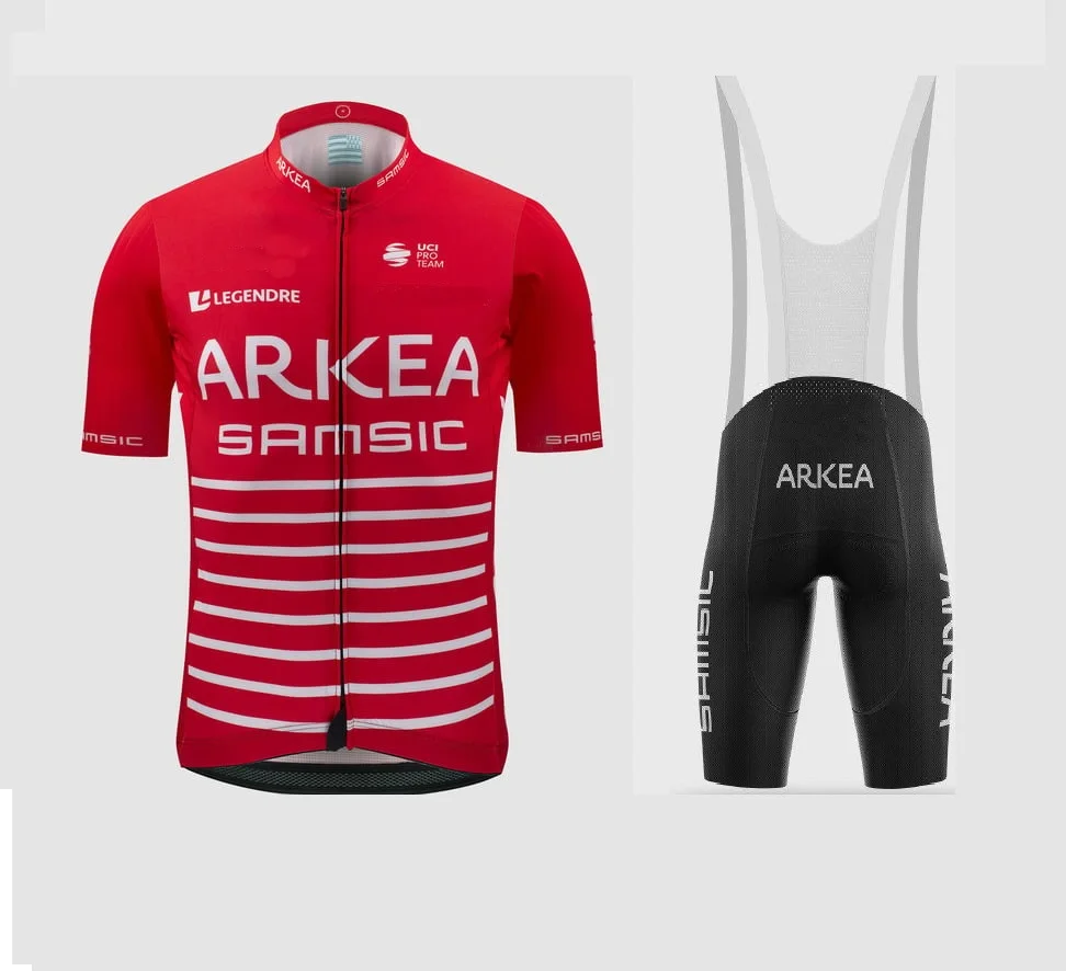 LASER CUT 2022 ARKEA SAMSIC Team RED SHORT SLEEVE CYCLING JERSEY SUMMER CYCLING WEAR ROPA CICLISMO+BIB SHORTS