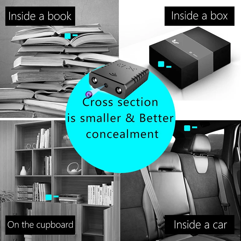 كامل HD 1080p كاميرا سرية صغيرة XD كاميرا للرؤية الليلية IR-CUT كاميرا مراقبة للمنزل HD مسجل فيديو #5