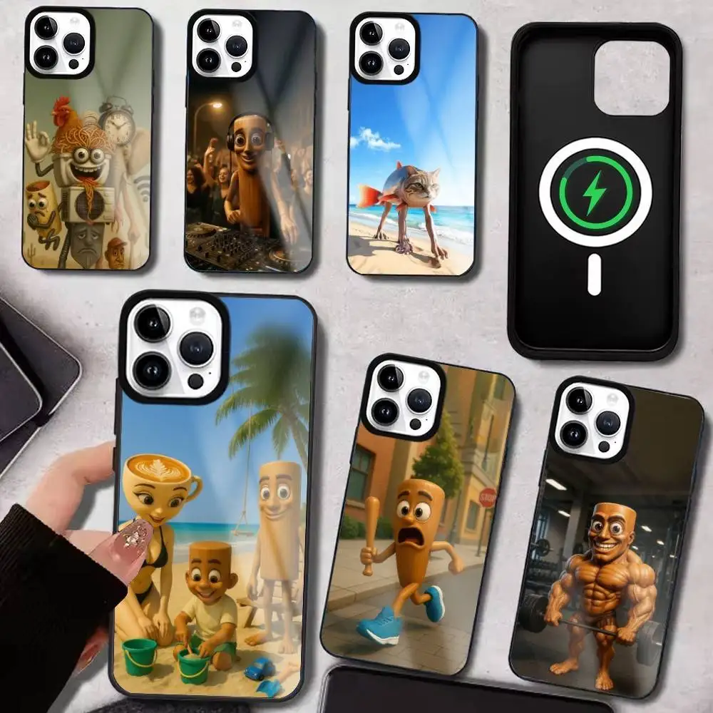 

Brainrot Italian Animals Phone Case For iPhone17,16,15,14,13,12,11 Plus,Pro Max, New Magnetic Wireless Charging