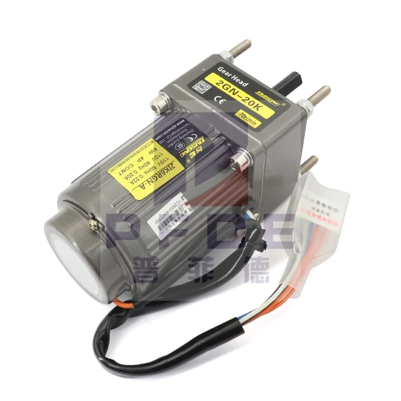 جديد 6 واط محرك تيار متردد 110 فولت 220 فولت 50/60 هرتز سرعة منخفضة محرك مخفض كهربائي صغير مع وحدة تحكم في سرعة التيار المتناوب CW CCW للطباعة الجديدة