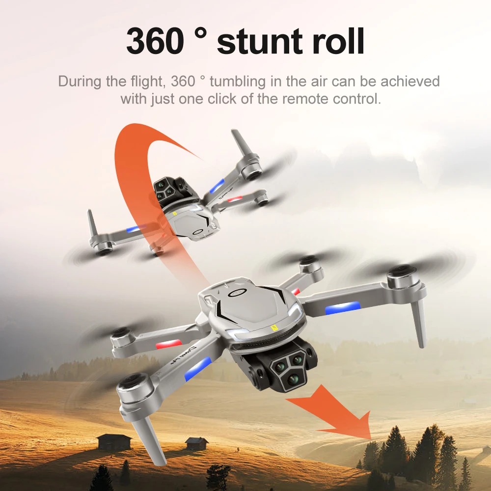 V888 Drone 8K GPS tripla fotocamera professionale prevenzione degli ostacoli posizionamento del flusso ottico Brushless aggiornato Quadcopter RC