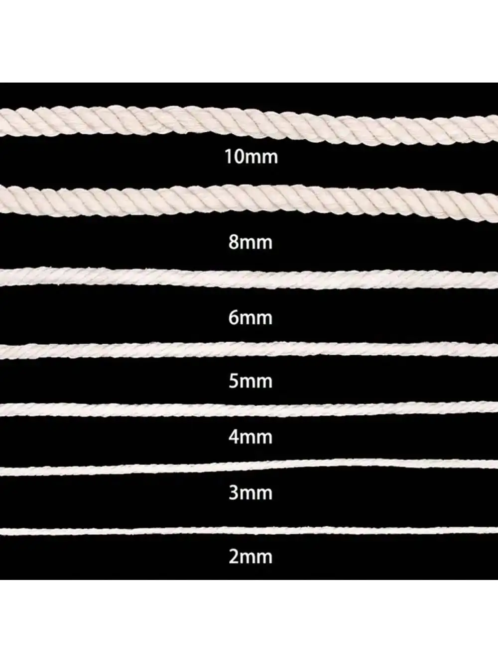 10 Meter Makramee-Schnur Seil Natürliche Baumwolle Makramee Gedrehte Kordel Geflochtenes Handwerk DIY Heimtextilien Weihnachten – Detail 10
