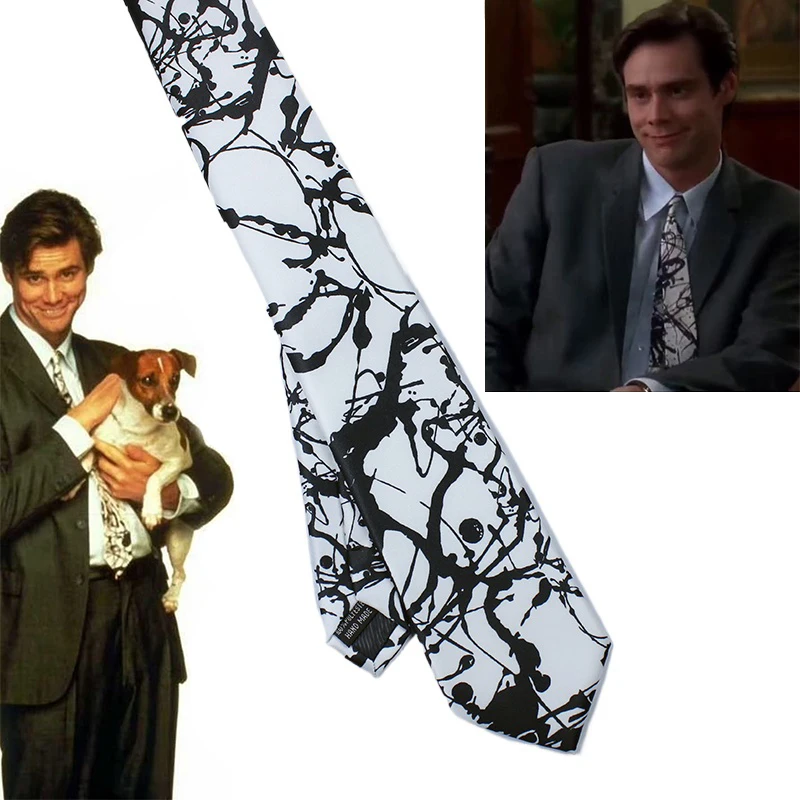 ربطة عنق القناع التأثيرية JimCarry Stanley Ipkiss ربطة عنق بنمط غير منتظم إكسسوارات قميص حفلة عيد الميلاد هدية الهالوين