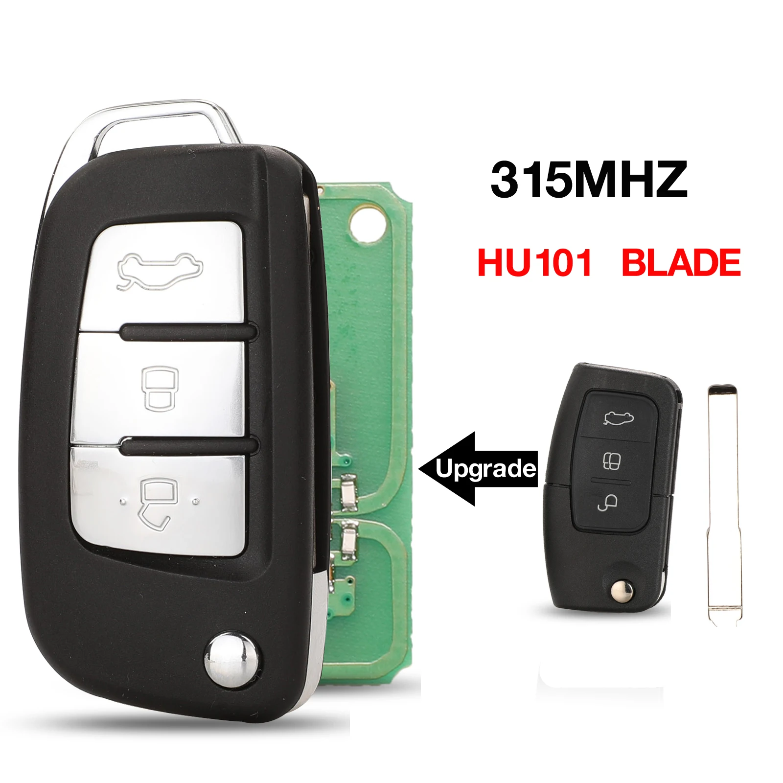Jingyuqin 315/433 MHZ 4D60/4D63-80Bit Chip Geändert Fernbedienung Schlüssel Für Ford Fusion Focus Fiesta MK7 Mondeo MK3 mk4 Galaxy Ranger