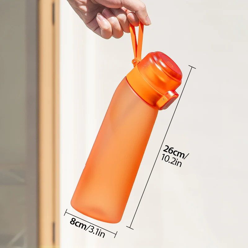 1pc Luft Wasser Flasche Mit 1pc Zufällige Bär Geschmack Pods Tragbare Transparente Wasser Tasse Mit Stroh Auslaufsicher outdoor Sport Tassen – Detail 7