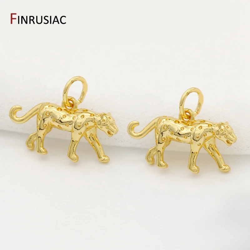 New Designer Gold Plated Leopard Shape Pendants Charms For DIY Creative Bracelets Necklaces Pendant Making Accessories