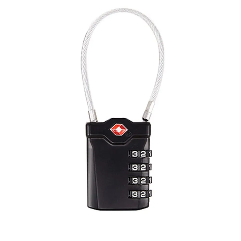 

Anti-Theft Small Padlock Portable Padlock with Steel Cable TSA Customs Lock Customs Code Lock Smart Combination Lock
