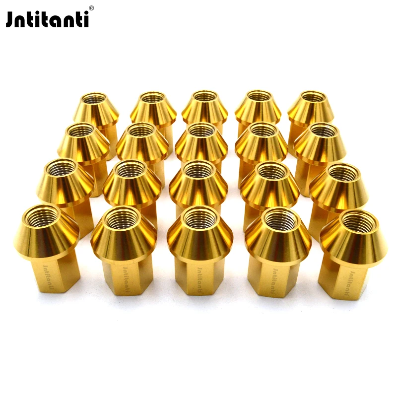 

Jntitanti Gr5 titanium wheel lug nut screw M14x1.5x40mm close end Hex S22 for Ford RAM TRX Land Range Rover