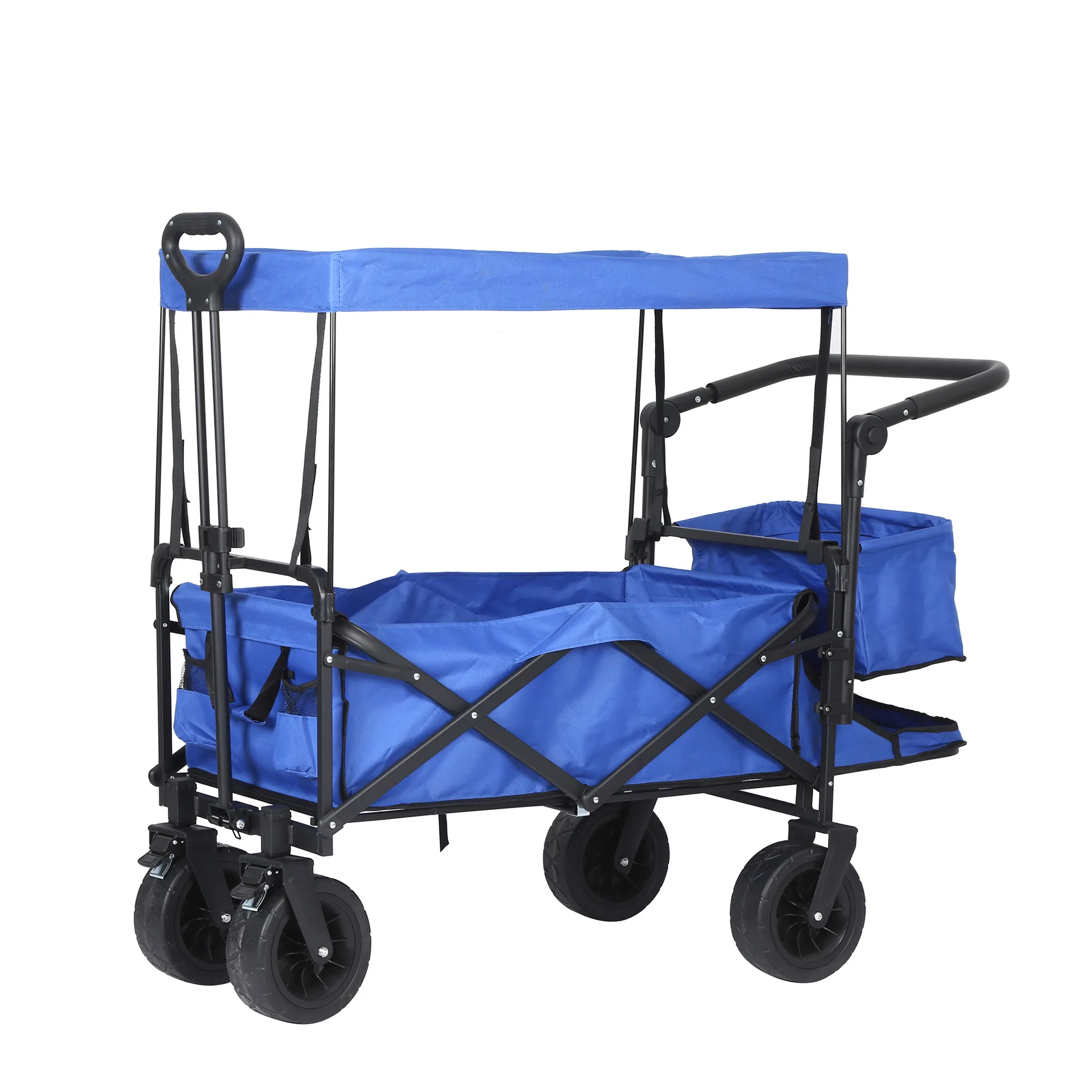 Foldable Camping Camp Cart With Awning Table Board Push-pull One Children's Picnic Can Lie Camping Cart