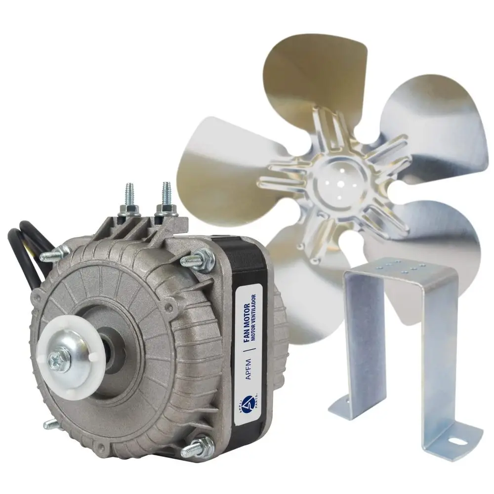 

Appli Parts APM-161E 16W Rerigeration Condenser and Eator Motor 115V 60Hz 0.95A 1450rpm Includes Base and 10in an Blade CCW Shat
