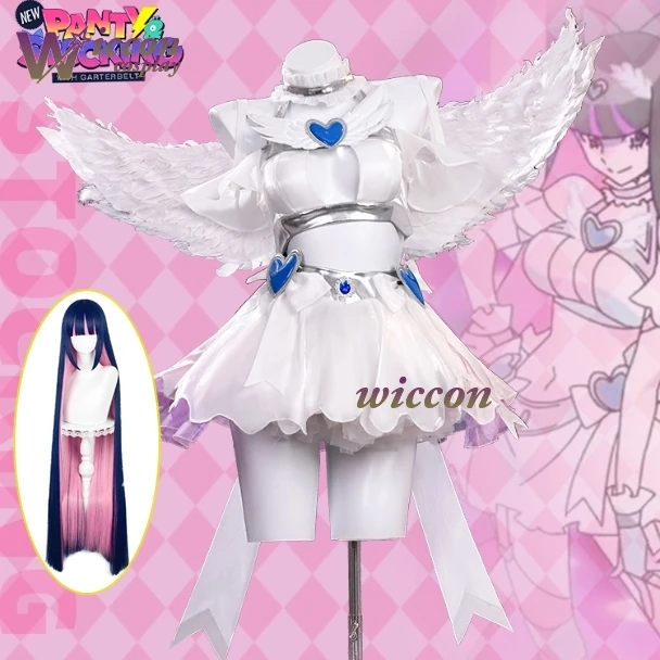 Moe Anime Stockiel Anarchy Stocking Cosplay Costume Angel Skirt Wings Panty Stocking With Garterbelt S2 Halloween Women Girls