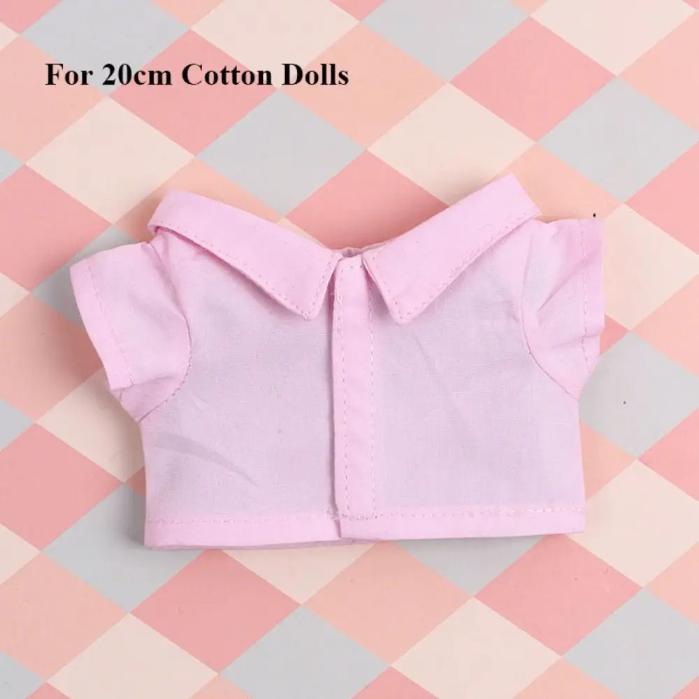 

High Quality Accessories T-shirt Multicolors Fashion Style Mini Clothes Cotton Idol Outfit 15/20cm Cotton Dolls