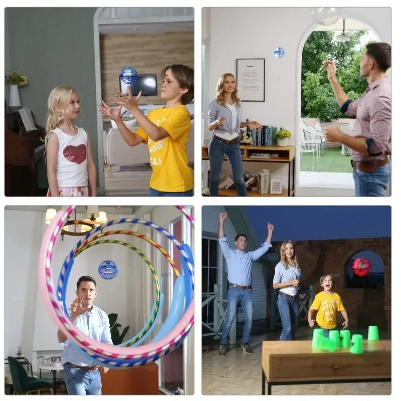 Fliegender Ball Bumerang fliegen Magie mit LED-Lichtern Drohne schweben Ball fliegen Nova Kugel fliegende Spinner zappeln Spielzeug Kinder Familie Geschenke