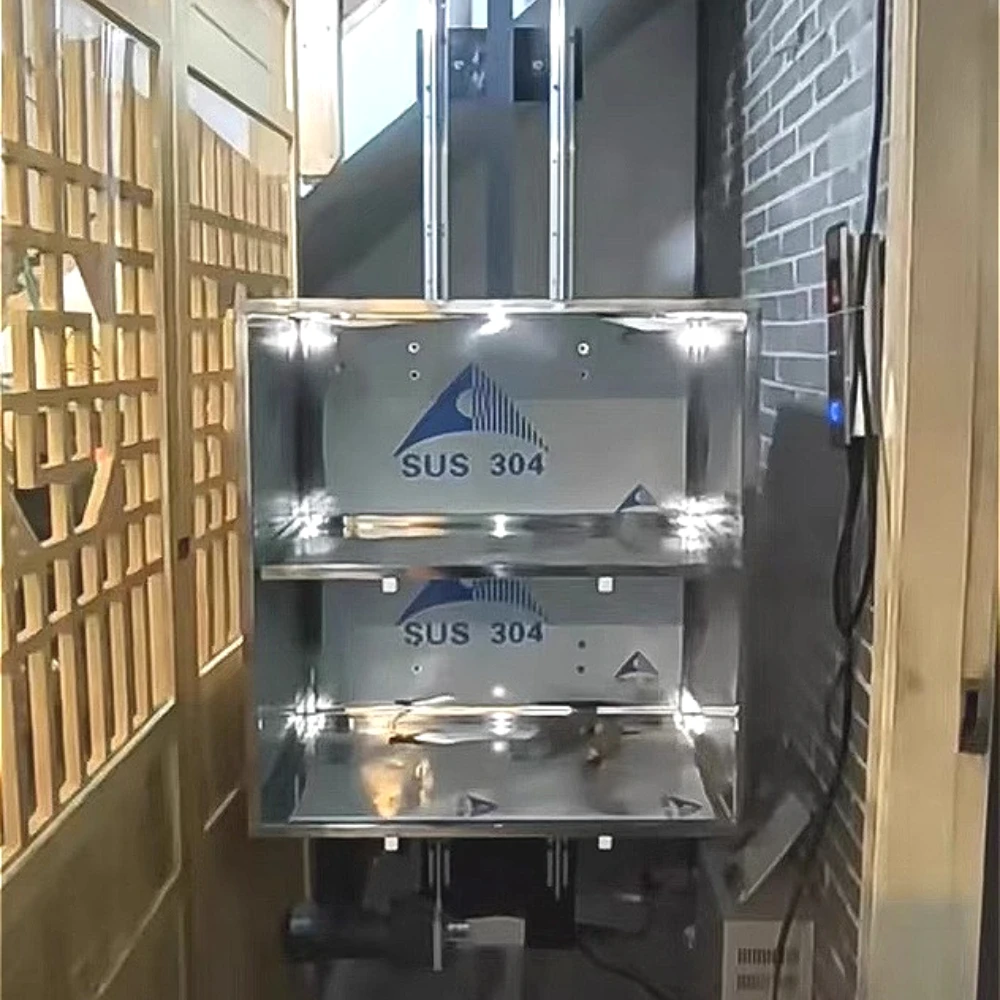 مصعد توصيل الطعام من النوع الجر 3-8 م مناسب لتخصيص المصاعد الصغيرة المغلقة لمطعم الفندق والمطبخ