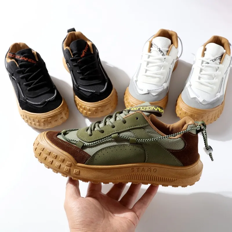 

Прочные дышащие мужские повседневные спортивные кроссовки для активного отдыха, новинка, модные рабочие ботинки для весны и осени