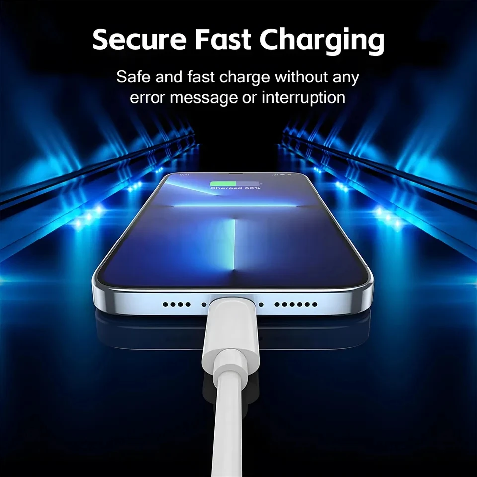 Orijinal USB hızlı şarj veri kablosu iPhone 13 12 mini 11 Pro 14 artı XS Max XR X 8 7 6 6S 5 aydınlatma USB kablosu ile kutu