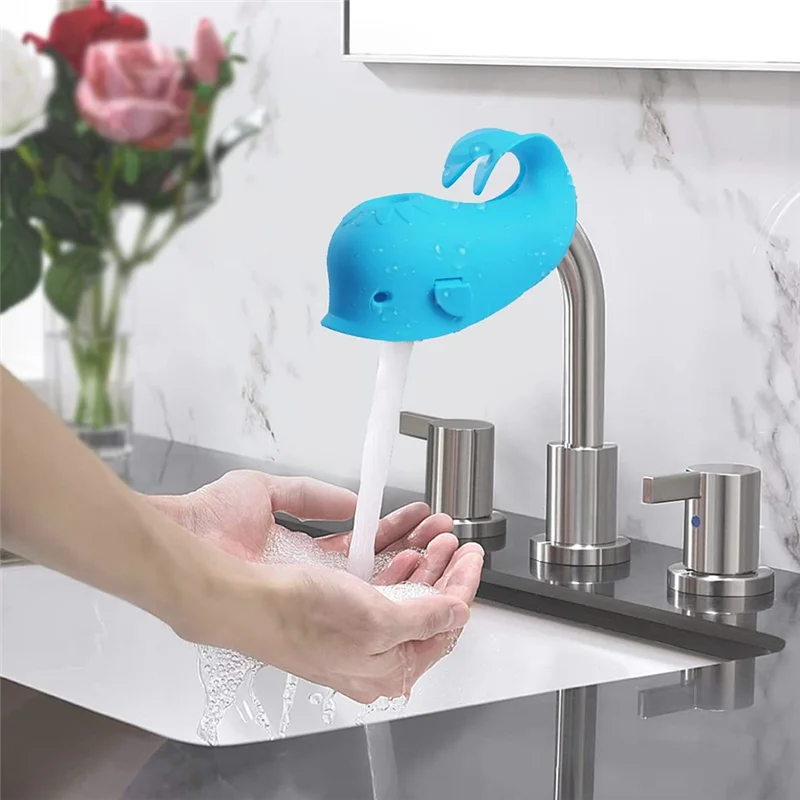 WOWFU-Bathroom Faucet Cover For Baby For Kids Tub Silicone Protector Bathtub Spout Cover For Toddlers Bath Blue