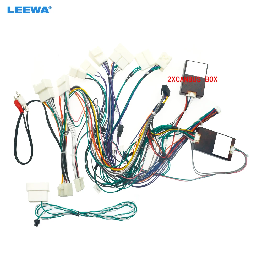 

LEEWA Car 16Pin Power Wiring Harness Cable Adapter Canbus For Toyota Harrier Lexus RX300 RX330 RX350 RX400 RX450 Stereo Wire