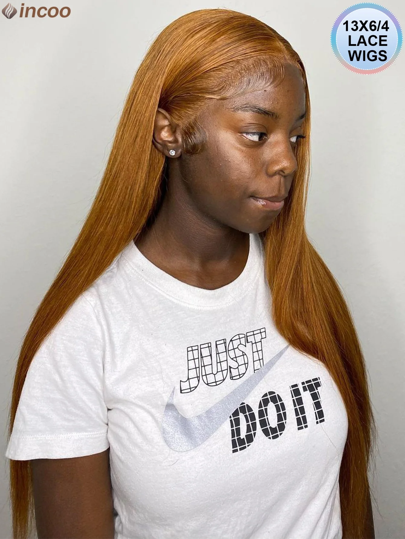 

Ginger Blonde Lace Front Wigs Pre Plucked 13X4 Hd Lace Frontal Human Hair Wigs Colored Orange Brown Straight Lace Front Wigs Red