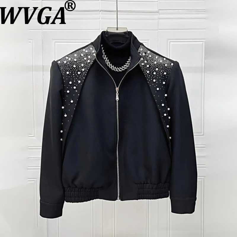 

WVGA осень-зима новые мужские приливы высокого класса Heavy Hot Diamond модные куртки с длинными рукавами нишевые стильные повседневные прямые брюки W15113