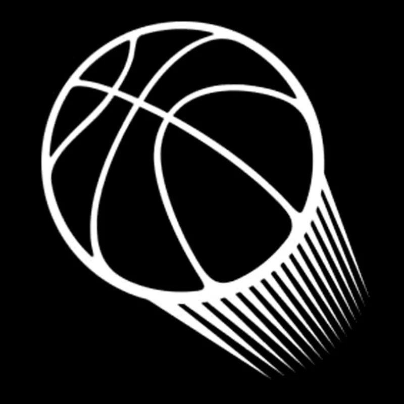 Car Stickers Sports Basketball PVC Car Decoration Accessories Decals Creative Waterproof Sunscreen Black/white,14cm*13cm