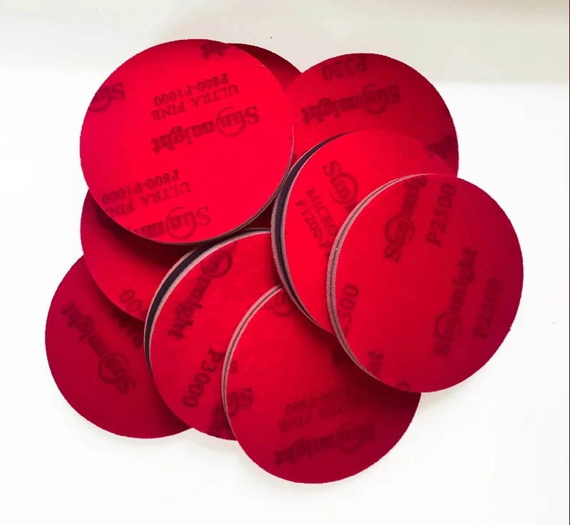 10PCS 6Inch Foam Dry Wet Sponge Sandpaper Disc Flocking 500-3000 Grit Abrasive Tools For Grinding Sandpaper