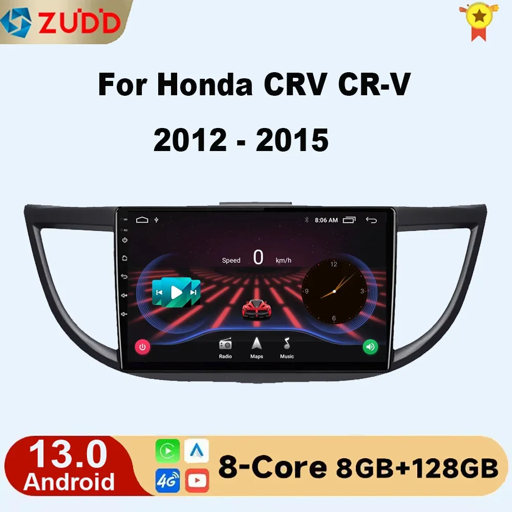 

Android 13 для HONDA CR-V CRV 2012 2013 2014 2015 2016 автомобильное радио мультимедиа 4G WIFI видеоплеер GPS-навигация головное устройство для Carplay