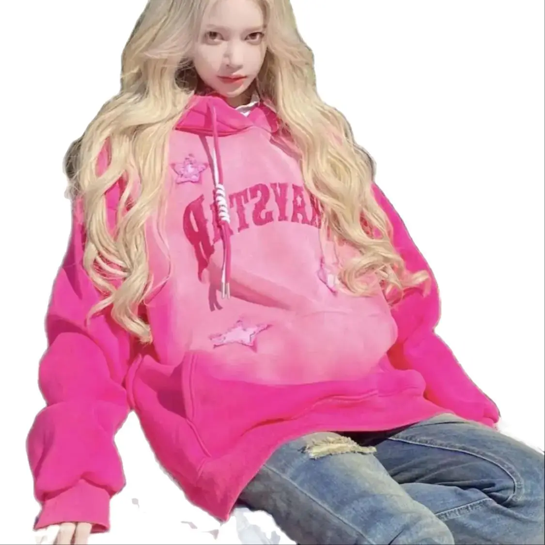 Y2K Hoodies Tops Streetswear 2023 Women Fall Clothes T Shirts Casual Blouses Fashion Sweatshirts Hooded Baggy Tops