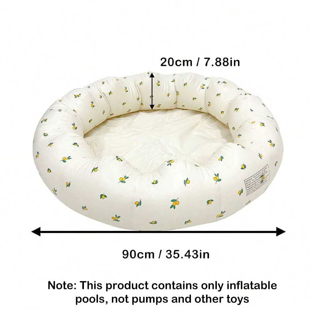 1PC Gonfiabile Piscina Per Bambini Imbottita Petali Rotondi Piscina Piccola Pompa Piscina Per Bambini Piscina Per Bambini Giochi D'acqua All'aperto Centro di Giochi