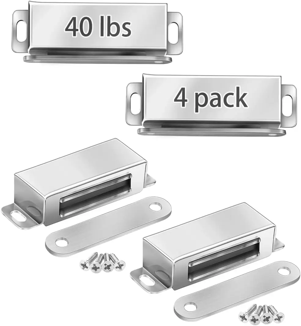 magnetic-door-catch-40-lbs-pull-cabinet-latches-stainless-steel-chrome-for-bathroom-kitchen-sliding-doors-4-pack