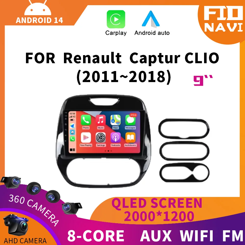 

Android 14 Auto Car Radio For Renault Captur CLIO Samsung QM3 2011 - 2018 Stereo Carplay GPS Navigation Multimedia Video Player