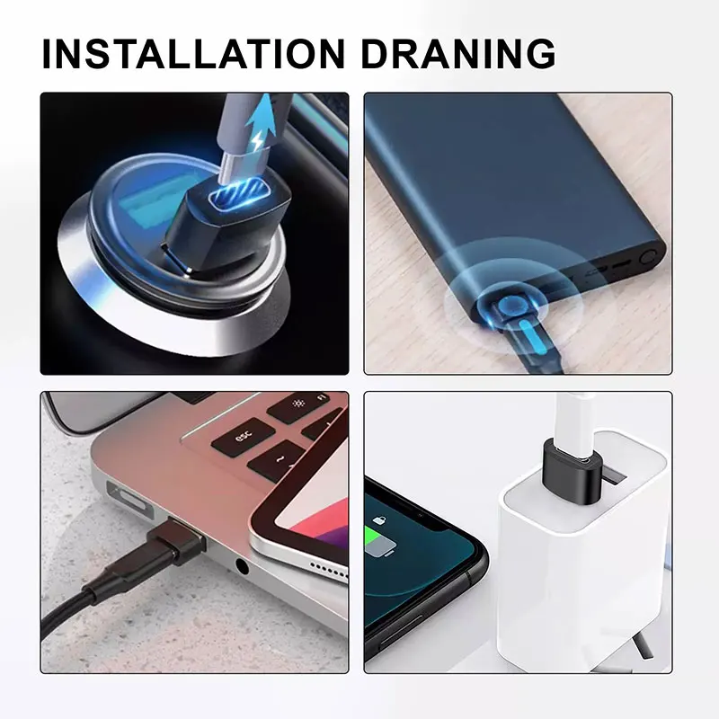 USB Male To USB C Adapter, USB To Type C Fast Charging/Transfer and OTG Function. Compatible with IPhone15 14 13 Plu