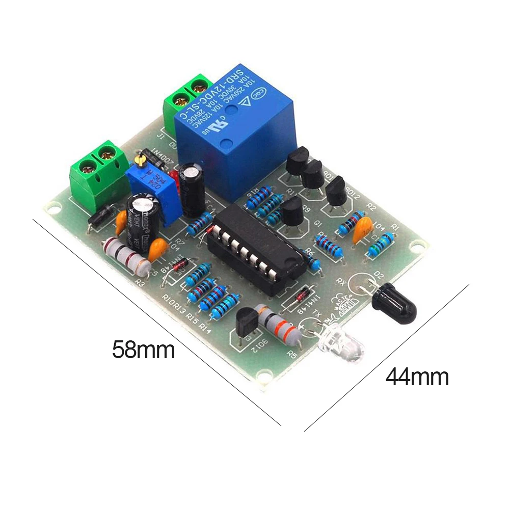 Infrarot-Näherungsschalter DIY Kit Steuerschalter DIY Kit 0-40s Einstellbare Verzögerung Näherung Automatischer Wasserhahn IR-Sensormodul