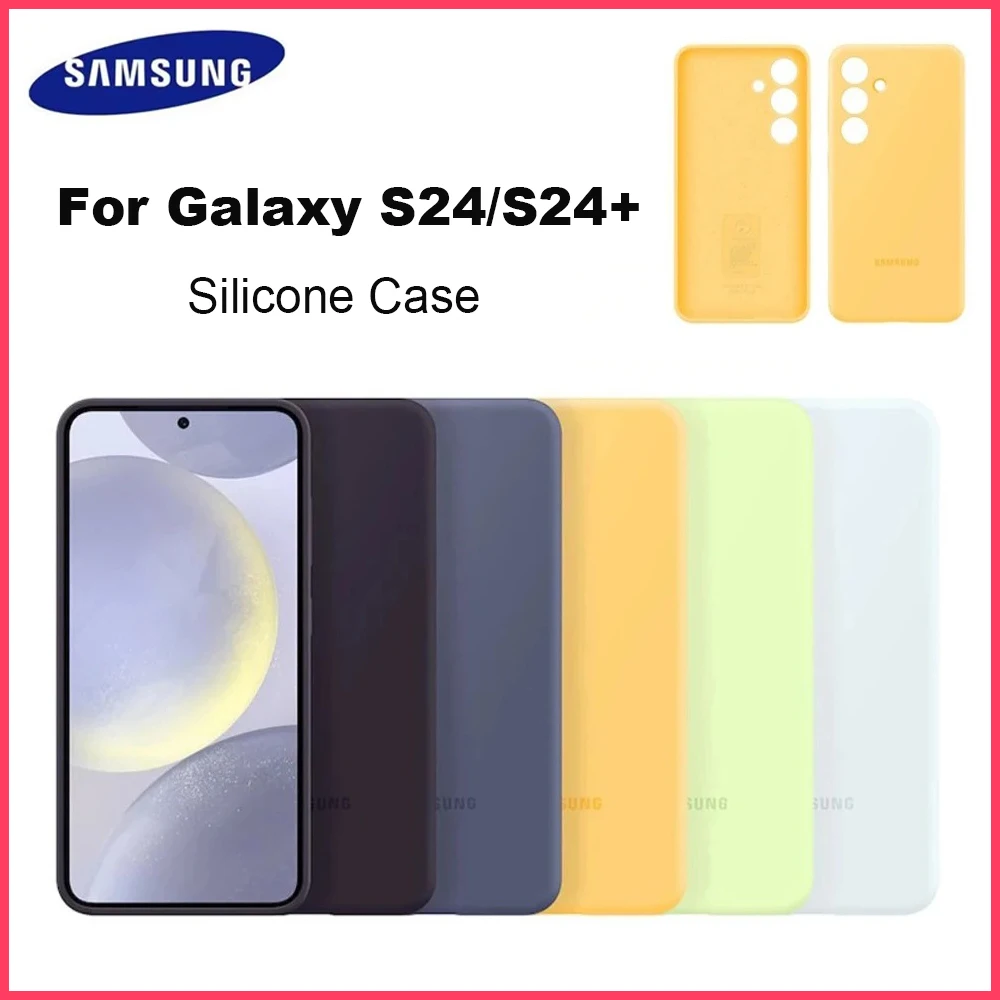 Original SAMSUNG Galaxy S24 S24+ Silicone Case Genuine Galaxy S24 S24Plus Silicone Cover