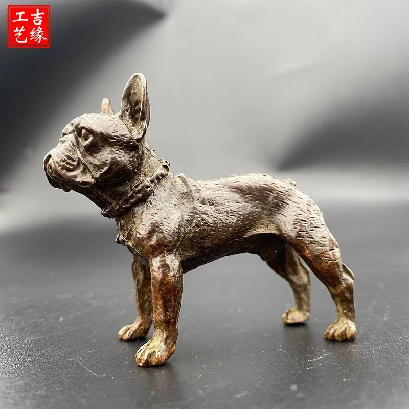 

Zodiac Dog Figurine Shapi Dog Small Ornament Bulldog Retro Pekingese Tea Ceremony Home Decoration Figurine Puppy