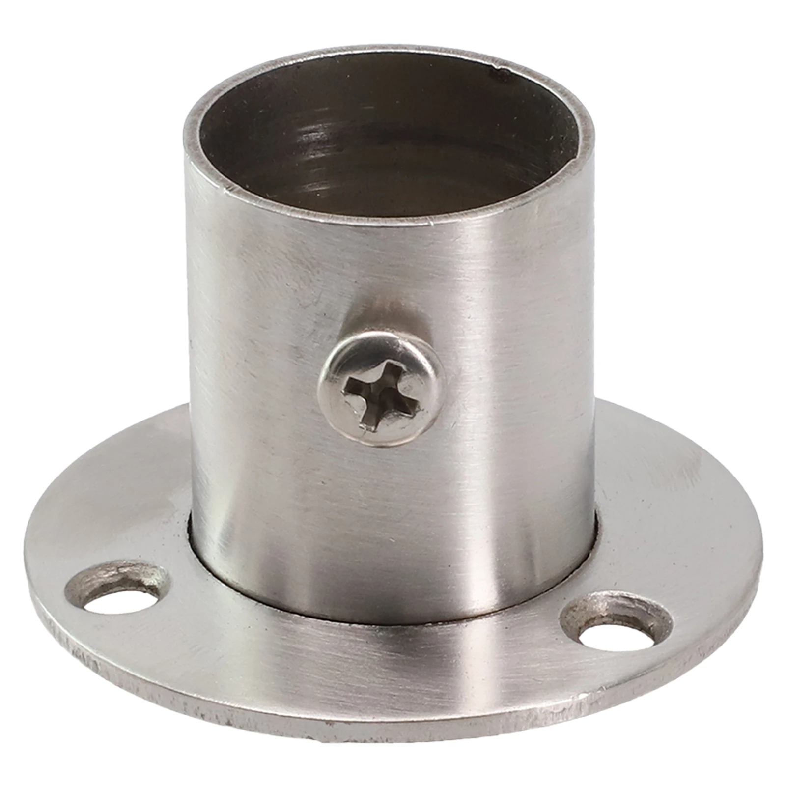 Versatile Stainless Steel Wardrobe Rail with Tube Support Closet Bar Stand Rod Socket End Multiple Diameter Options
