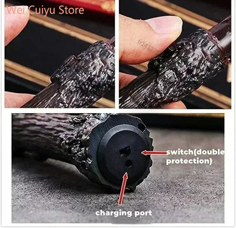 Famosa Harry Potter, Varita Mágica Draco 17 cm con Punta Luminosa, Activa el Botón del Mango para Lanzar Hechizos, Ideal para Duelos, Compatible con App Light Painting Día y Noche, (HRR48000