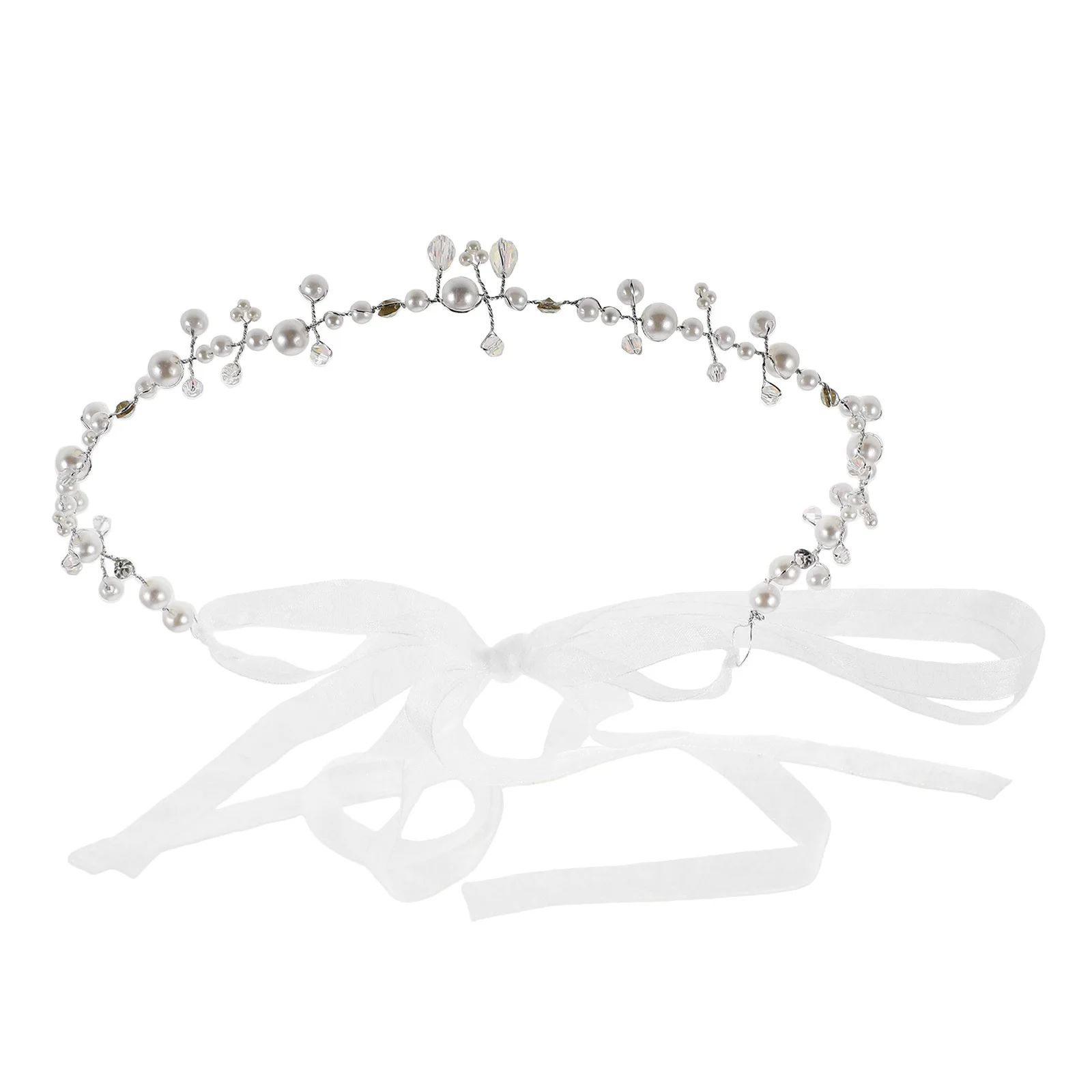 

Bridal Rhinestone Sash Belt Elegant Adjustable Wedding Dress Belt Artificial Pearls Handmade Bride Accessory Sash with Ribbon