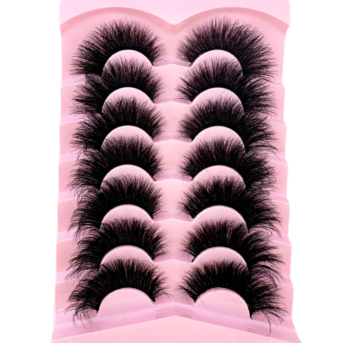 7 paires de cils 3D vison cils moelleux dramatique épais croix haut Volume doux vaporeux faux cils cils Extension de cils