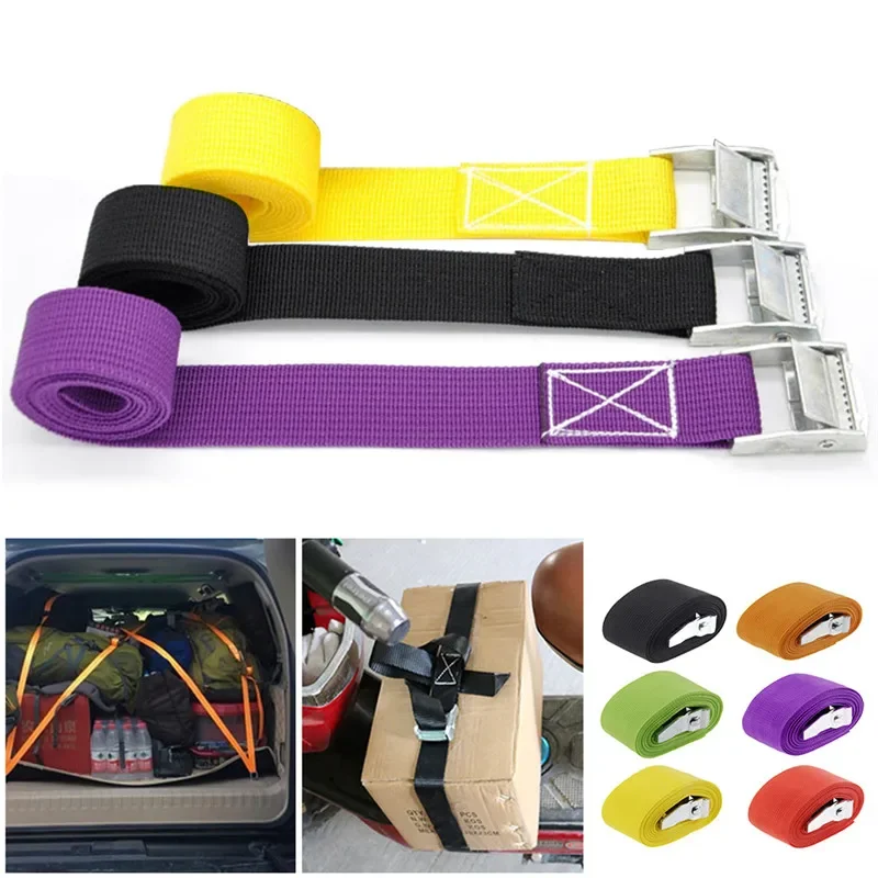 1Meters Buckle Tie-Down Lifeline Cargo Straps for Car Truck Motorcycle Bike Tow Rope Binding Belt Car Luggage Bag Fixed Strap