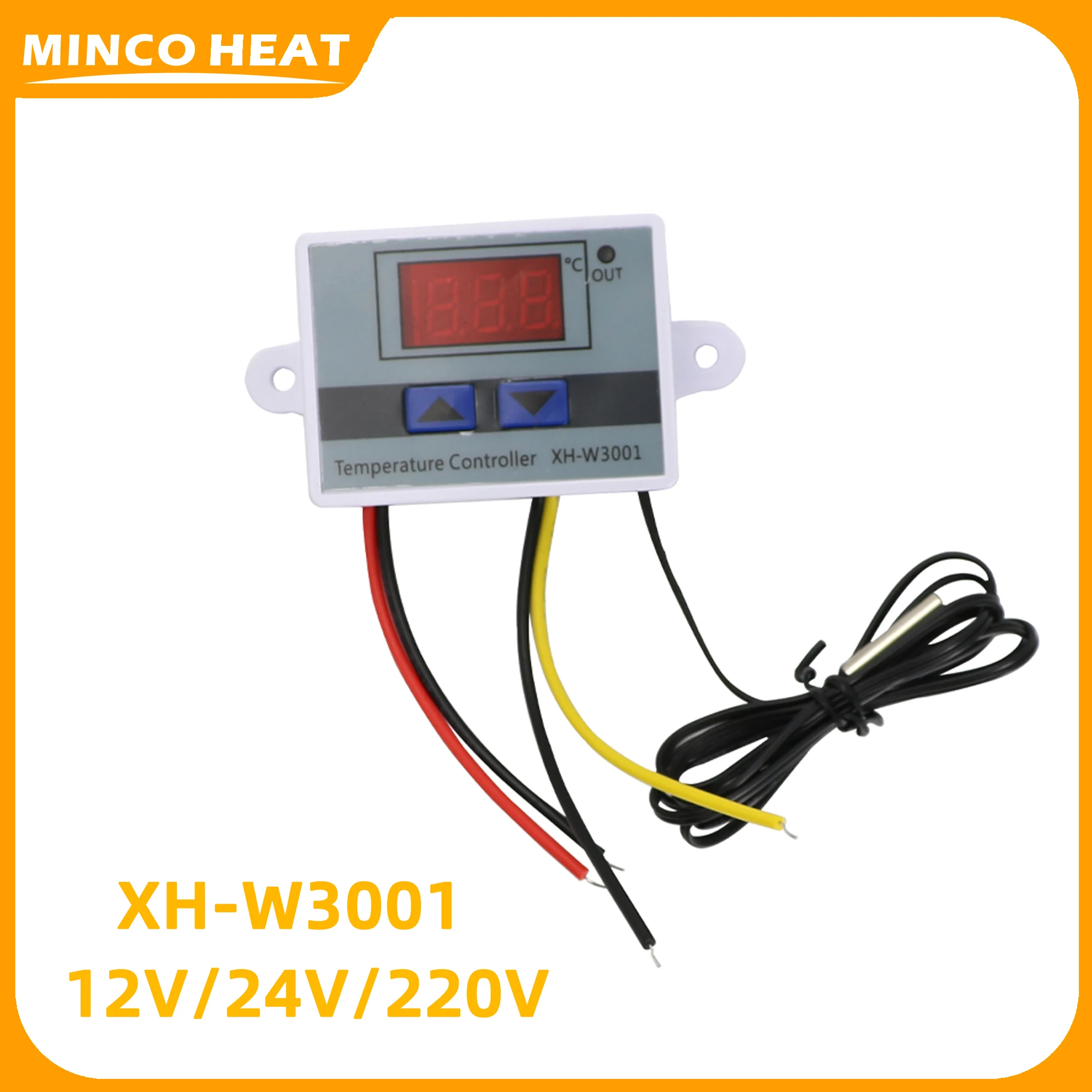 Minco Heat XH-W3001 마이크로 프리짓 DC12V/24V/220V 온도 조절기