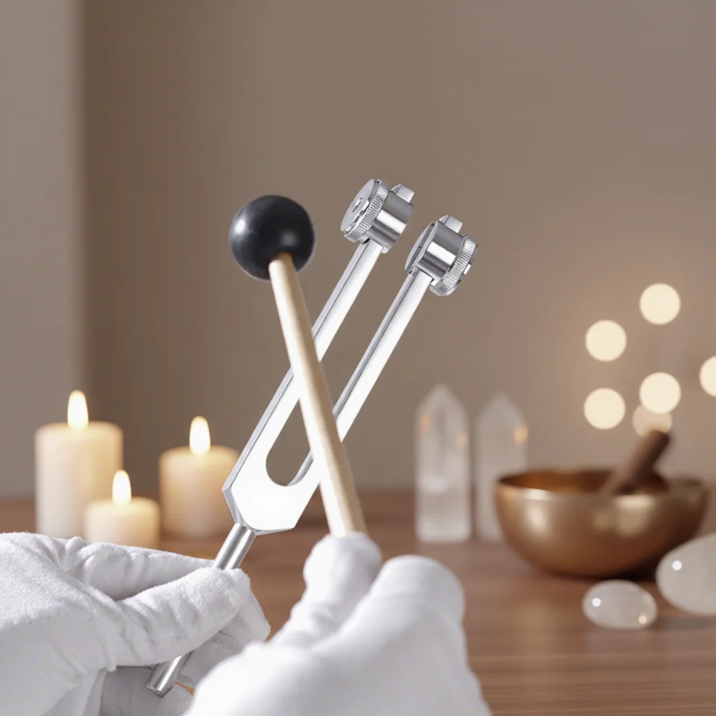 Mutual Metal 128Hz Tuning Fork Sound Healing Set Sound Therapy with Bag and Mallet for Meditation