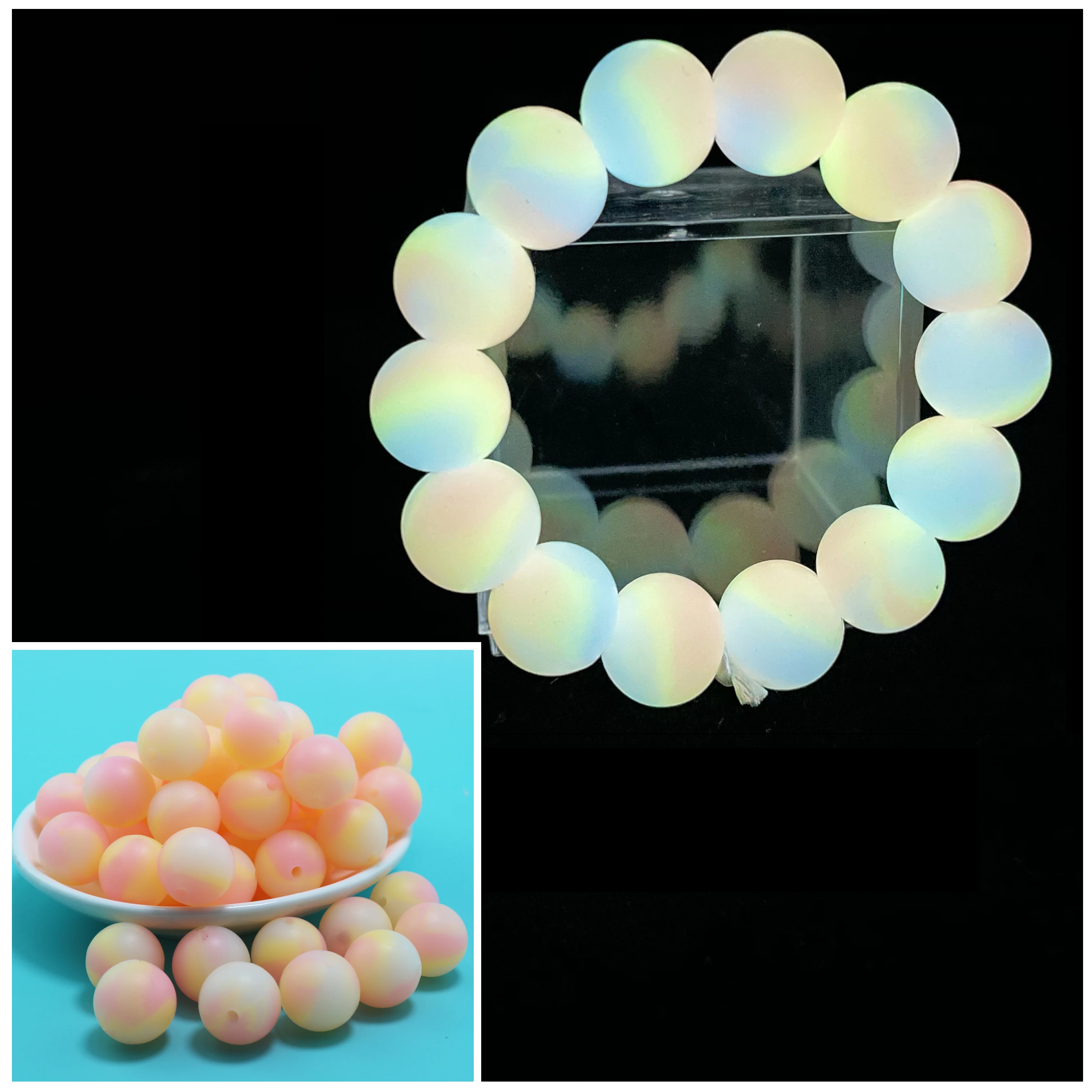 100Pcs 10mm 12mm 15mm 20mm Silicone Beads  Luminous Baby Glow In The Dark Fishing Loose Round Balls For Jewelry Marking DIY