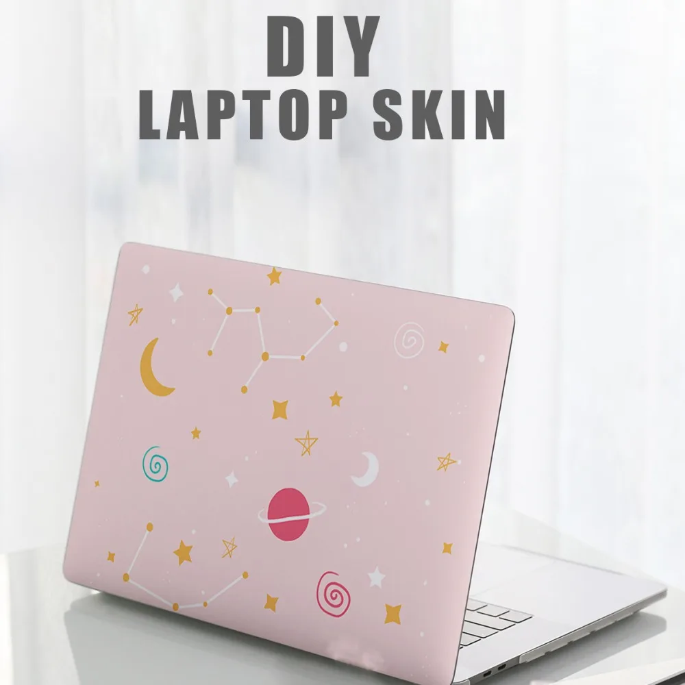 DIY 15inch Laptop Stickers Skins A+C Side Waterproof Notebook Computer Cover Skin for Macbook /HP / Dell / Lenovo / Acer / ASUS