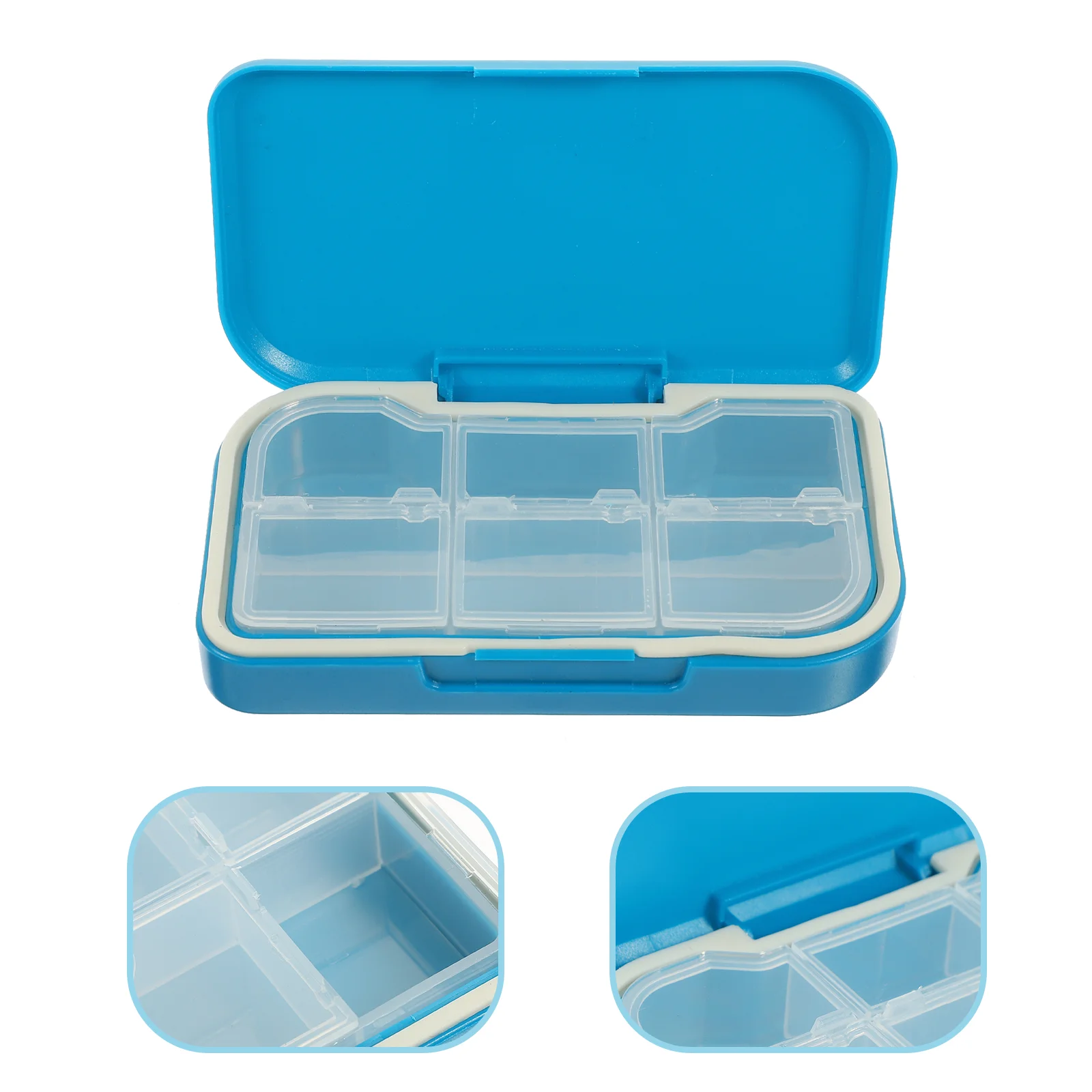 

2 Pcs Pill Storage Box Daily Organizer Boxes Dispenser Travel Tablet Medicine Cabinet Pp Office Case