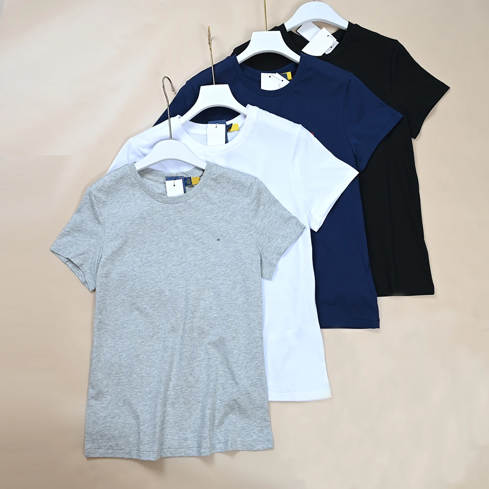 

Lightweight Cotton Embroidered round Ne Slim Fit Casual ort Sve T-irt for Women New Summer Sle Versatile Comfortable