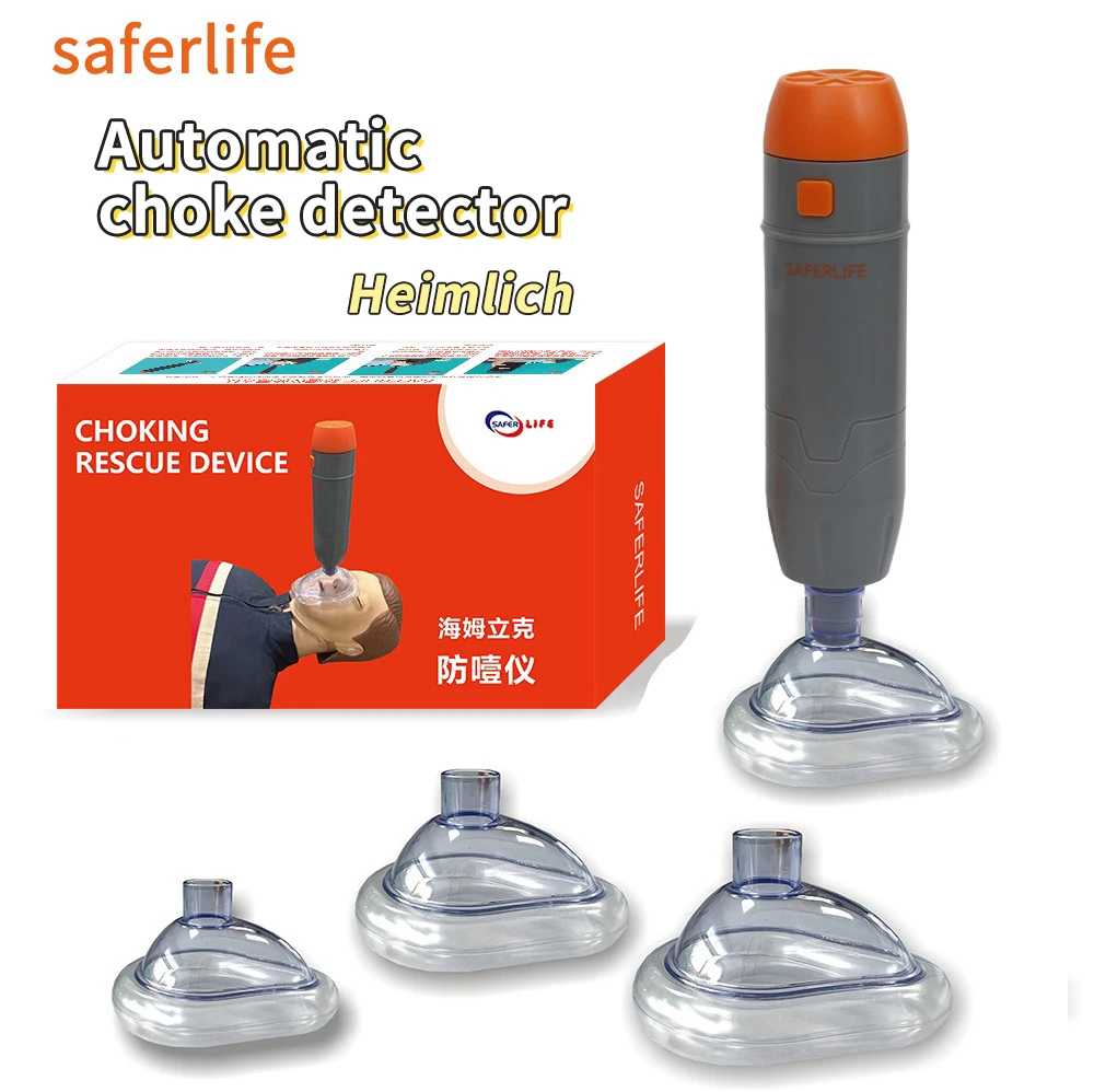 

Manual and Automatic Choking Rescue Device 3 Masks Kids Adults Anti Choking Device Emergency Bag Life Saving First Aid Kit