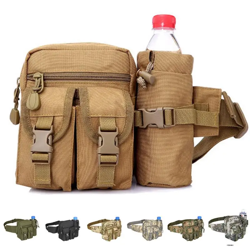 Riñonera táctica militar para hombre, bolsa deportiva de nailon, resistente al agua, para senderismo, Camping al aire libre